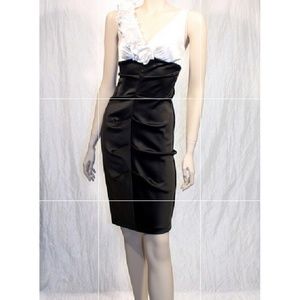 Xscape | Ruched dress flower detail on chest 8